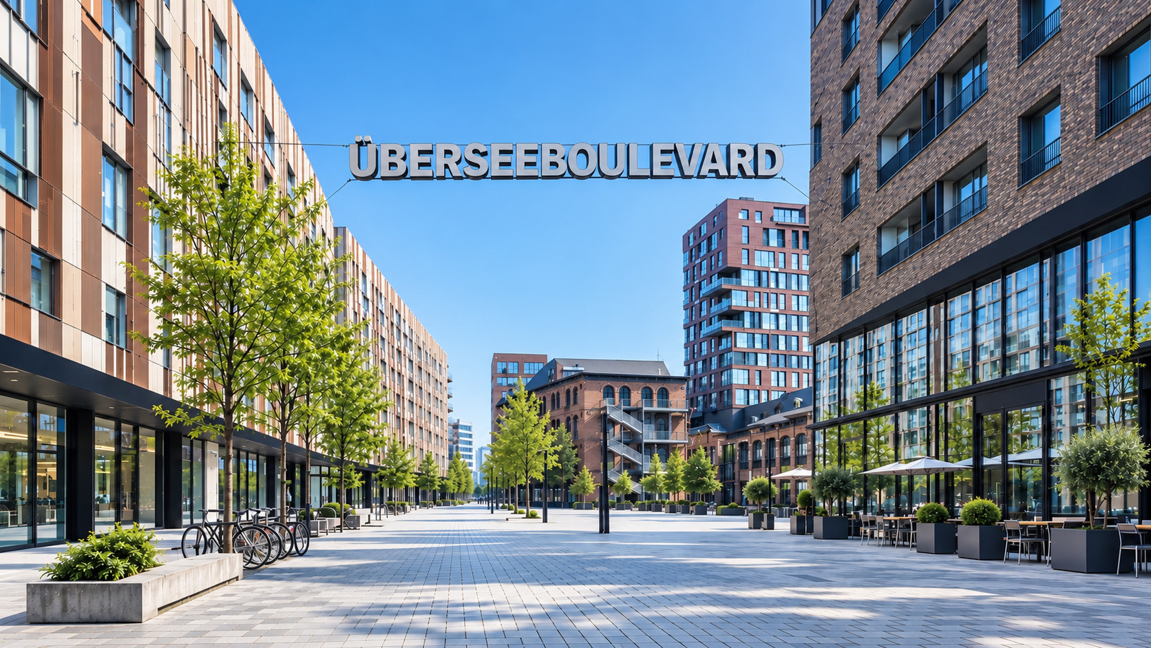 Überseeboulevard in Hamburg’s HafenCity – location of SZ | HAMBURG